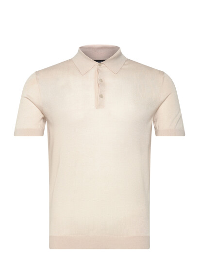 J. Lindeberg Ridge Lyocell Silk Polo Cream L J. Lindeberg Ridge Lyocell Silk Polo Cream L