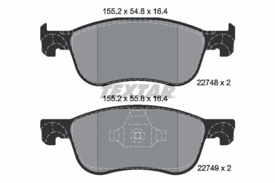 Bremseklosser TEXTAR 2274801