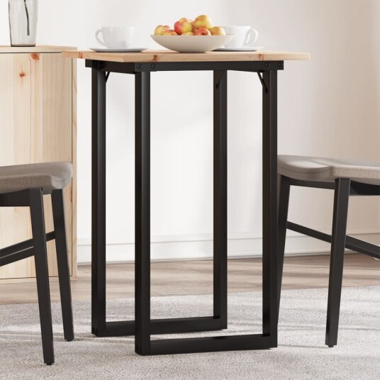  Spisebord O-ramme 50x50x75 cm heltre furu og støpejern 3282669