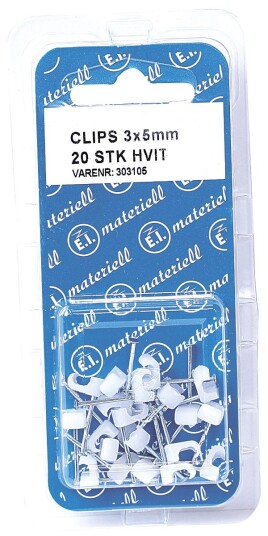 SCHNEIDER TC CLIPS 3X5 20 STK HVIT