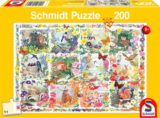 Schmidt Puzzles 56422 Puslespill 200 Brikker Gjennom Årstidene