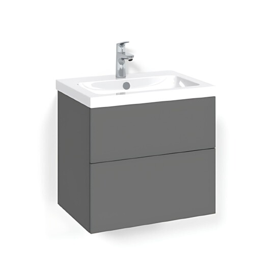 Macro Design Crown Plain/push-open Servantskap 2 Skuff - med Light Servant Antrasitt / 60cm 45