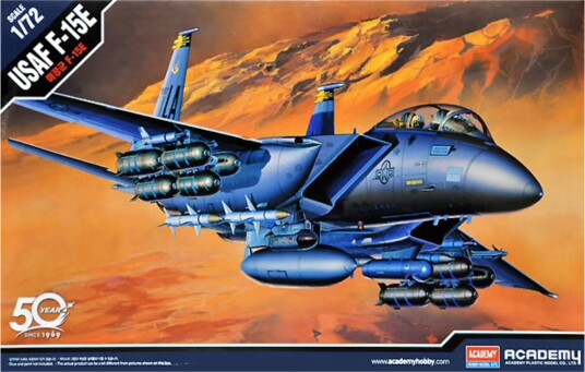 Academy USAF F-15E Modellfly Byggesett 1:72
