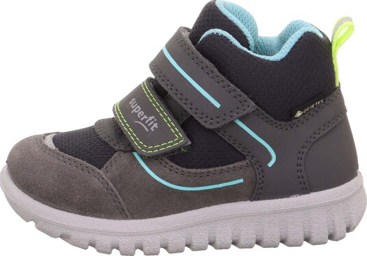 Superfit Sport7 Mini GTX Vanntette Mid Sneakers, Grå/Gul, 26