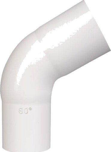 Plastmo bend Ø110mm 60° hvit