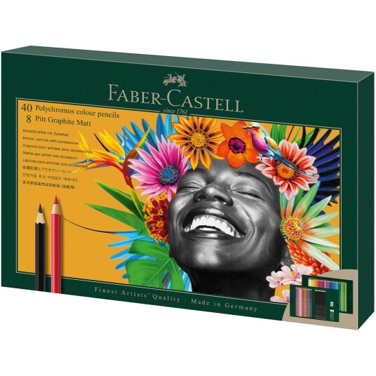 Faber Castell Polychromos & Pitt Graphite Matt Set 40 Fargeblyanter + 8 Grafittb