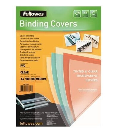 Fellowes - 100 pcs. - PVC binding cover - PVC binding cover Fellowes - 100 pcs. - PVC binding cover - PVC binding cover