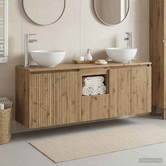 vidaXL Baderomsskapsett 3 stk. Artisan eik 49,5 x 41 x 64,5 cm vidaXL Baderomsskapsett 3 stk. Artisan eik 49,5 x 41 x 64,5 cm