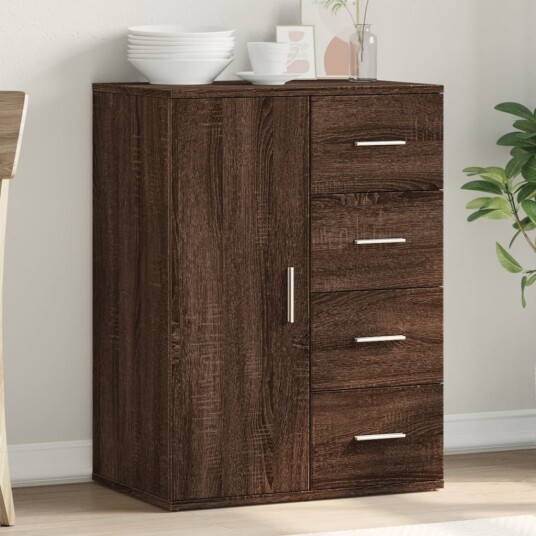 Skjenk brun eik 59x39x80 cm konstruert tre