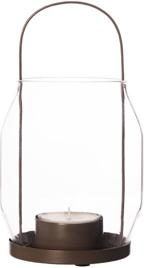 Ernst 22 cm Lysestake Muldvarp Taupebrun Glass Ernst 22 cm Lysestake Muldvarp Taupebrun Glass