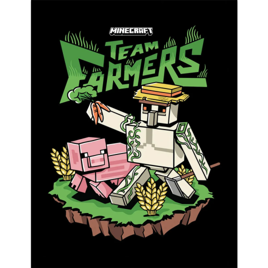 Minecraft Innrammet Bilde 30 x 40 cm Team Farmers Minecraft Innrammet Bilde 30 x 40 cm Team Farmers