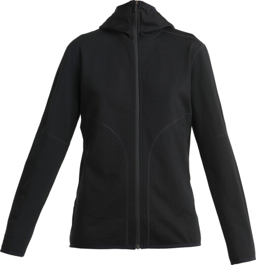 Icebreaker Women's Merino 560 Realfleece Elemental II Longsleeve Zip Black S