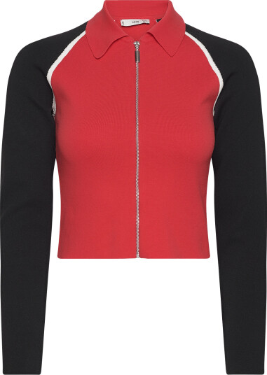 Mango | Zipper Crop Cardigan | L