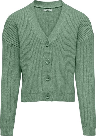 Kids Only Kogmandy Ls Short Boxy Cardigan Knt Noos Green 158 164