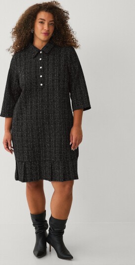 Zizzi Kjole Elea 3/4 Abk Dress Svart