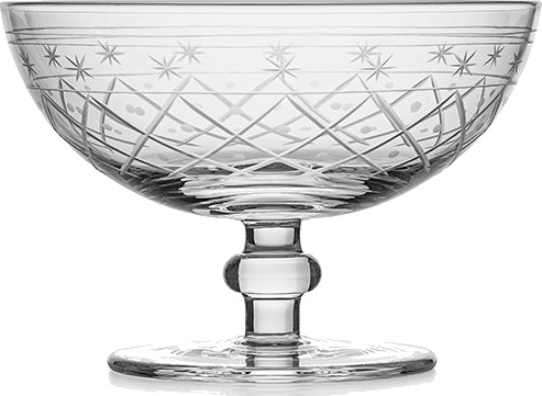Hadeland Glassverk Victoria Dessertskål Stett Ruteslip 25cl Klar