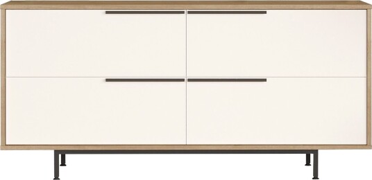 Nilena Konsoll 160x74,3x44,5 cm - Eik og hvit