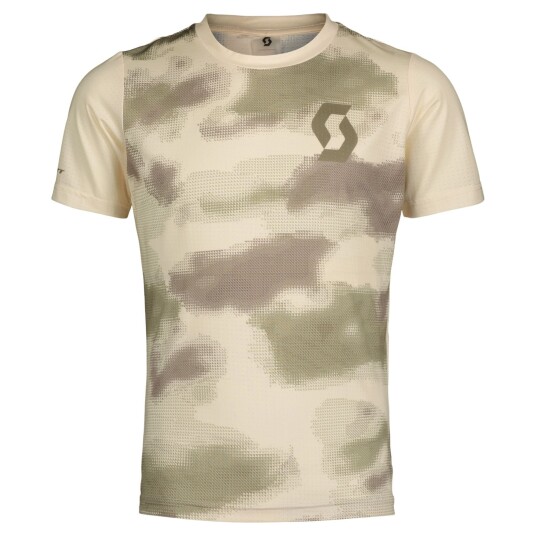 SCOTT Trail Vertic 10 kortermet t shirt cotton white/hay green junior