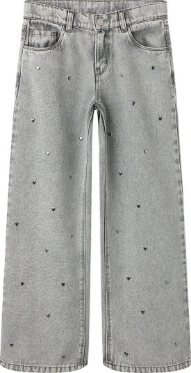 Name It Nkfrose Wide Heart Studs Jeans 2021 Za D   Grey   128