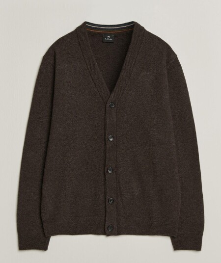 PS Paul Smith Wool Knitted Cardigan Brown