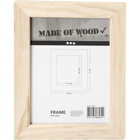 Ramme Creativ Company med Glass 21x16 cm 1 stk