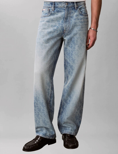 Calvin Klein Jeans 90S Straight Lt Playbill Jean Blue 34 x 32 Calvin Klein Jeans 90S Straight Lt Playbill Jean Blue 34 x 32