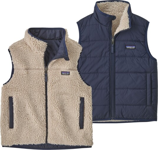 Patagonia   Kids Reversible Ready Freddy Vest New Navy