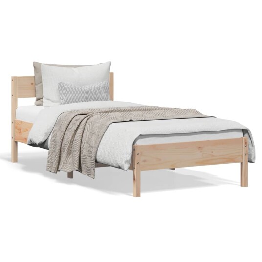 Sengeramme med hodegavl 90x190 cm heltre furu 8721012429239