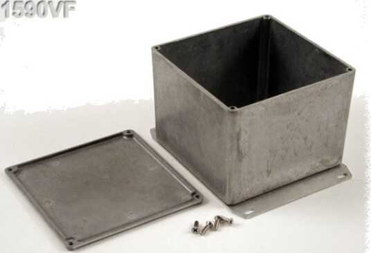 Hammond Electronics 1590VF 119,5 × 119,5 × 94 mm Aluminium Natur Kabinett