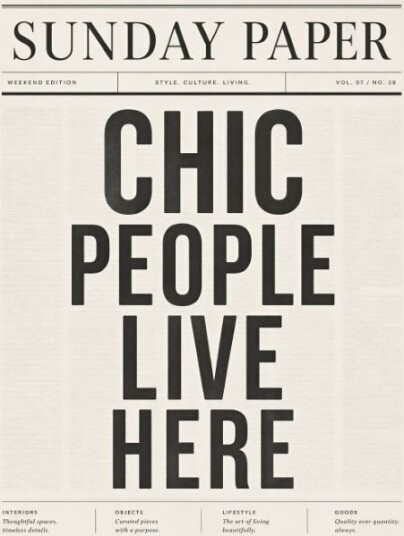 Plakat Chic Mennesker Bor Her