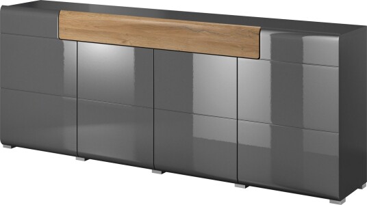 Toreno skjenk 39x208 cm - Antrasitt / Natur