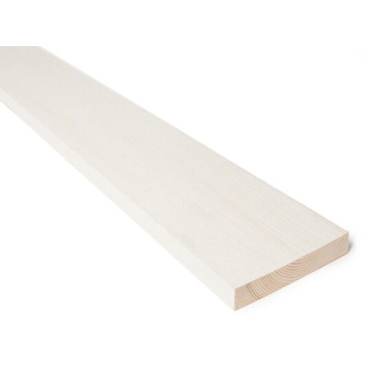Bergene Holm Kledning rektangulær grunnet gran 22x123 mm klasse 1 hvit