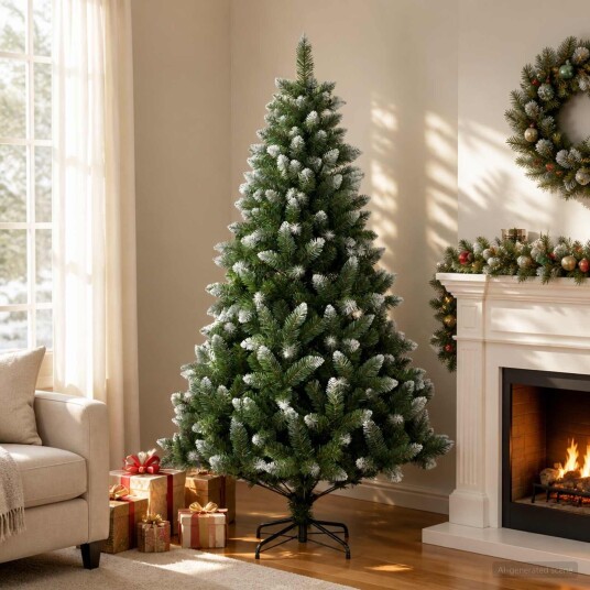 vidaXL Kunstig juletre 210 cm PVC og metall Grønn