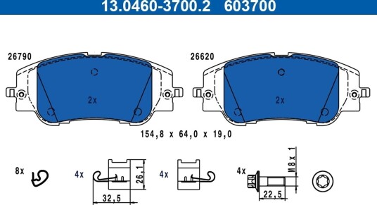ATE 13.0460 3700.2 Bremseklosser ATE 13.0460 3700.2 Bremseklosser