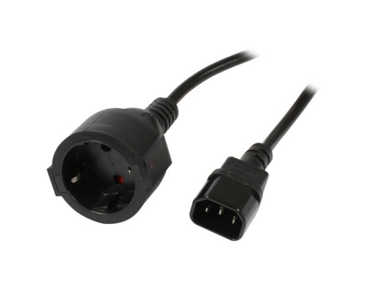 Synergy Strømkabel C14 til Schuko 1,8m