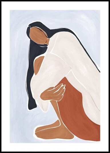 Woman Embracing Herself Print By Ivy Green Illustrations Poster Plakat / 40x50cm