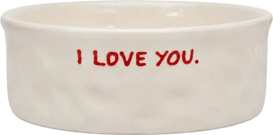 Anna + Nina I Love You Pet Bowl Hvit 350ml ANI26-2E805004