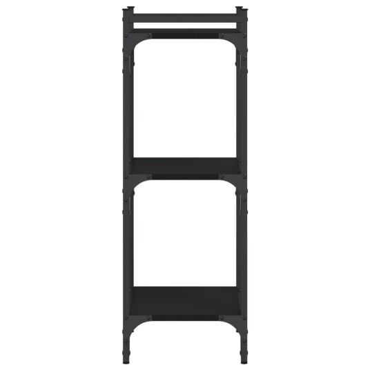  Bokhylle 3 etasjer svart 40x30x86 cm konstruert tre 8721012194090