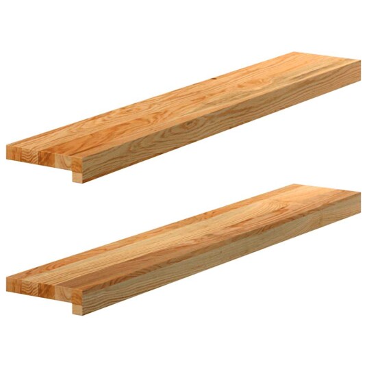 2 Stk Lysebrun 90x15x2cm Heltre Eik 2 Stk Lysebrun 90x15x2cm Heltre Eik
