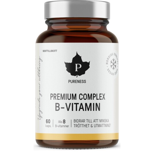 Pureness Premium Complex B Vitamin 60 stk Pureness Premium Complex B Vitamin 60 stk