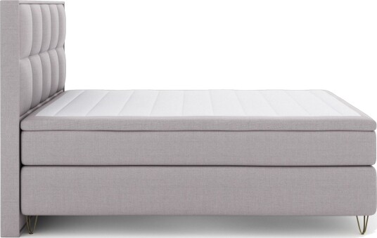 Select No 6 Komplett Sengepakke 180x200 Fast Memory/Pocket Lysegrå/V formede Metallben