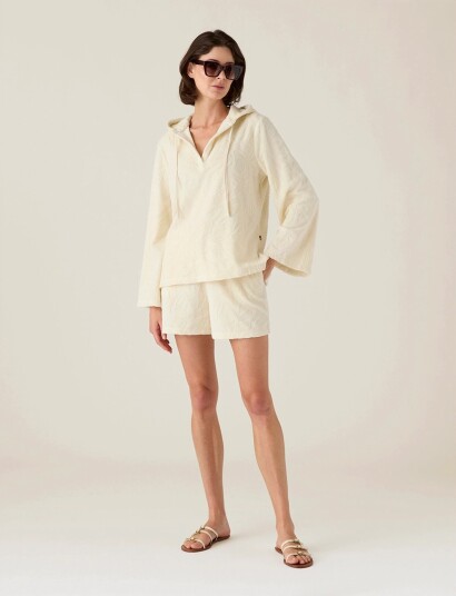 Lexington Clothing Organic Cotton Terry Surfer Hood Cream L