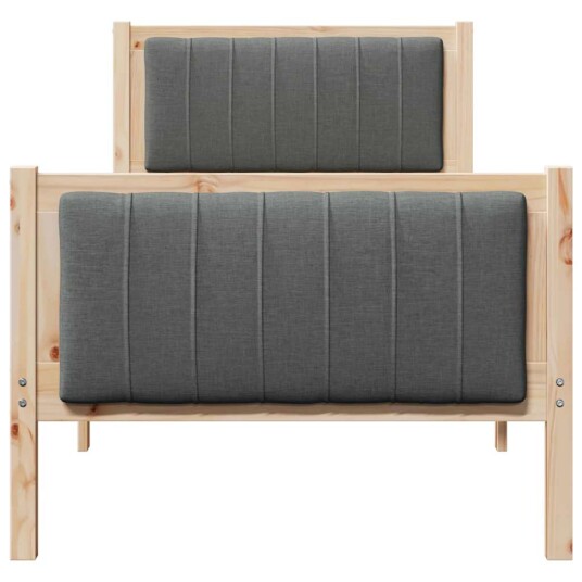 Sengestamme brun og mørkegrå 80 x 200 cm Heltre furu