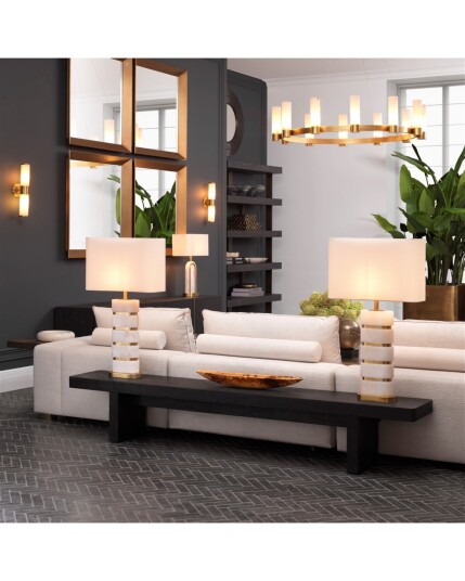 Newall bordlampe alabaster