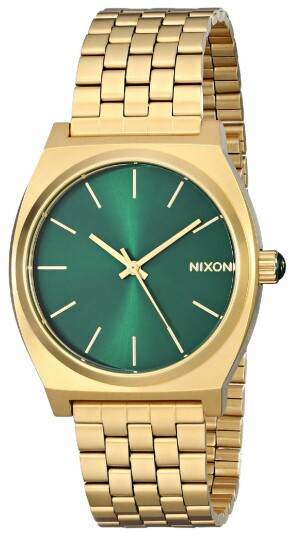 Nixon Herreklokke A0451919 00 The Time Teller Grønn/Gulltonet stål