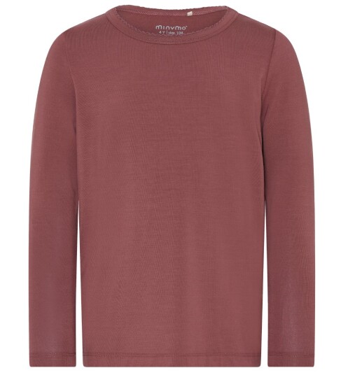 Minymo Genser Bambus Rose Brown 6 år 116 Genser Rosa