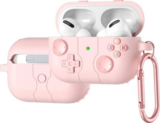 Silikondeksel i spillkontrolldesign til AirPods Pro 3 Rosa