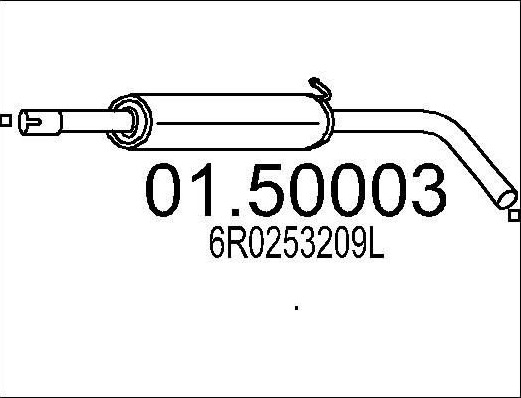 Midtre lydpotte MTS 01.50003 Midtre lydpotte MTS 01.50003
