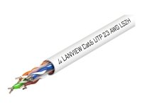 Lanview - Samlet kabel - 305 m - 6.3 mm - UTP - CAT 6 - halogenfri, solid - hvit Lanview - Samlet kabel - 305 m - 6.3 mm - UTP - CAT 6 - halogenfri, solid - hvit