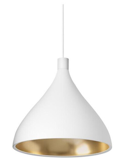 Pablo Swell Single XL Taklampe Medium Hvit/ Messing Pablo Swell Single XL Taklampe Medium Hvit/ Messing